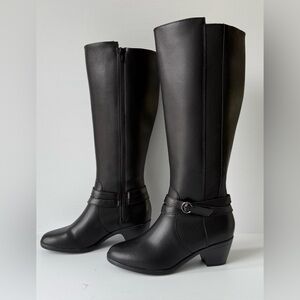 Clarks Women's Emily 2 Dream Leather Knee High Boots Black Size 8 New with Tags